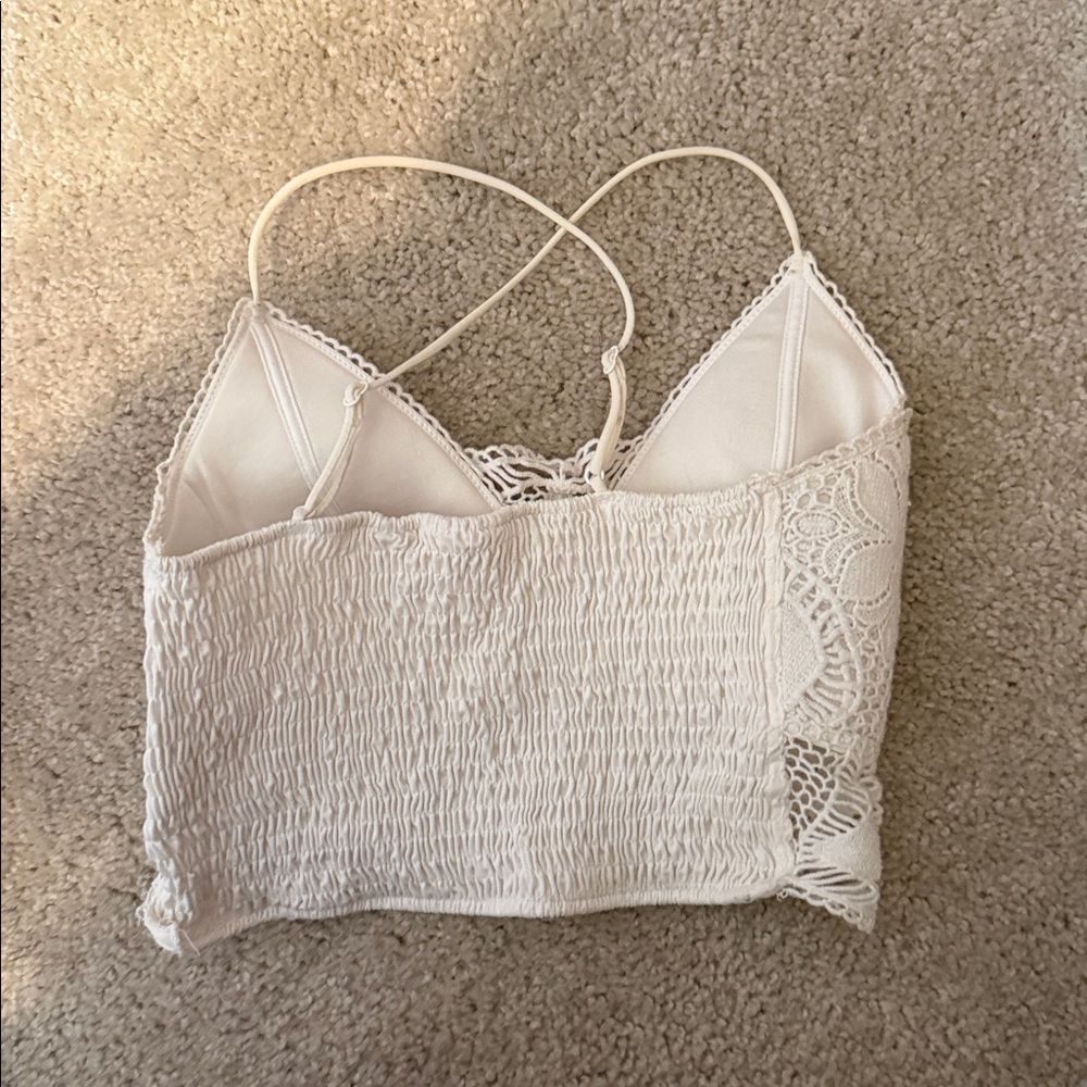 Crochet Lace Bralette Camisole in Ivory - Picture 4 of 4